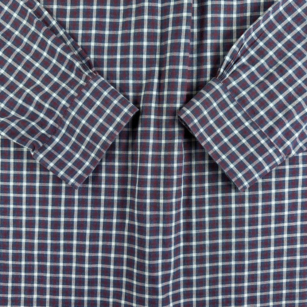 Brooks Brothers Button Down Mens XL Extra Large Blue Burgundy Plaid Regent Shirt - Picture 11 of 15